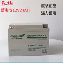 科华12V24AH免维护铅酸蓄电池6-FM-24UPS/EPS直流屏专用电池