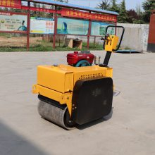 小型振动压路机厂家 手扶钢轮压土机 双向液压自行走压路机