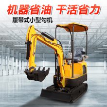 犀牛10小型挖掘机 农用橡胶履带小挖机 无尾旋转挖土机