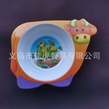 美耐皿密胺餐具塑料碗儿童卡通碗创意牛造型碗仿瓷宝宝碗餐碗