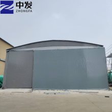 大型室外仓储帐篷电动伸缩雨棚 推拉棚 制作方案效果图