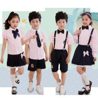 儿童校服 幼儿园园服夏中小学生班服套装 团体演出服定做厂家批发