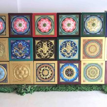 专业生产古建浮雕天花吊顶装饰板佛堂宗祠室内3D顶棚板批发