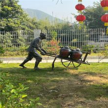 玻璃钢雕塑仿铜人物定制酒文化主题户外广场人物大型摆件仿铜人像