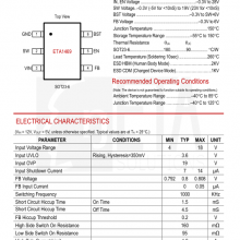 代理钰泰SOT23-6中的18V、2A、COT同步降压转换器ETA1469S2G