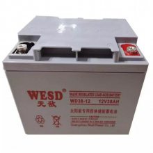 WESD***蓄电池WD38-12 12V38AH耐高低温光伏太阳能照明系统