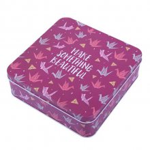 正方形通版图案伴手礼金属包装罐