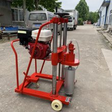 人和小型混凝土取芯机 便携式公路护栏钻孔机 柴油动力取芯钻机