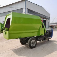 奶牛养殖用大容量撒料车 左右出草电动喂牛机 青贮饲料用喂料机