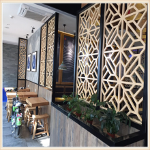 宿州铝合金隔断墙玄关现代简约餐饮店客厅屏风中式镂空铝雕板窗花定制