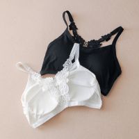白色蝴蝶结短款抹胸莫代尔裹胸小吊带背心防走光打底女夏