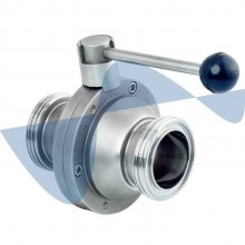 实力商家伟恒卫生级阀门不锈钢手动螺纹蝶式球阀dn25-dn100