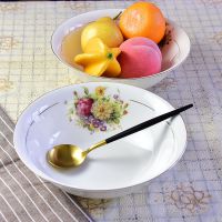 浩新瓷业陶瓷餐具大碗 骨质瓷碗盘碟套装 家用面碗定制logo实用礼品
