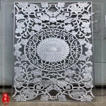 天津艺术镂空板 铝雕花板 镂空板 中国屏风背景精雕 来图定做