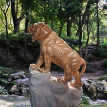 石雕老虎晚霞红生肖动物上山虎雕塑摆件大理石庭院******工艺品定做加石材翻新业务