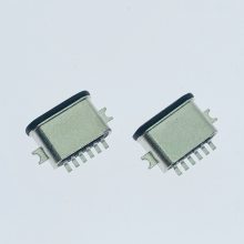 防水IPX8 TYPE-C锌合金母座 6Pin沉板SMT 一体式 带胶圈