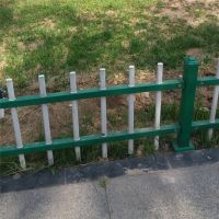 小区绿化带围栏 园艺花池锌钢护栏 公园绿色铁艺栏杆