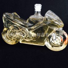高硼硅玻璃酒瓶摩托车玻璃酒瓶摩托造型泡酒器工艺酒瓶酒柜摆件