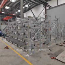 钢材货架结构图 伸缩式悬臂架承重范围 6米圆钢架 9米管材架