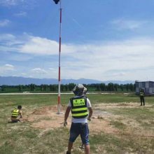 16米透波型避雷针 气象雷达站易折接闪器 10米风向袋玻璃纤维易碎杆