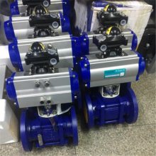 气动球阀 Q641TC-16C 陶瓷球阀 法兰连接 铸钢材质 DN200