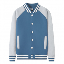 D722#加厚摇粒绒插肩袖纽扣棒球服长袖秋冬工作服外套团体文化衫班服定制印字