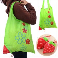 Z厂家直销 创意草莓购物环保收纳袋时尚便携折叠购物袋折叠包