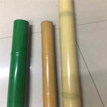 特色餐馆烤鱼店饰用烤漆黄色不锈钢竹节管 仿竹节镀锌管