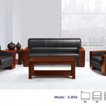 办公区办公沙发 接待沙发 办公室沙发款式图片 实木框架沙发 中式风格沙发