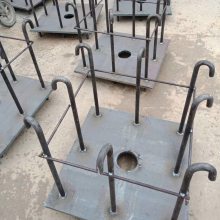 焊接预埋件四腿焊凳热镀锌铁板路灯地笼预埋钢板激光切割厂 家生产