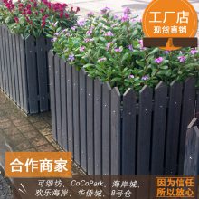 深圳户外阳台防腐木花箱定做长形方形实木花槽花盆 室外景观花箱组合花箱