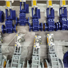 Z644TC-10C 气动陶瓷双闸板阀 仓泵输灰出料阀 DN150 Z644TC 气动阀门系列