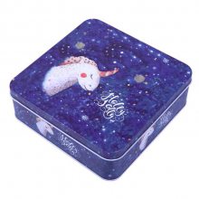 正方形通版图案伴手礼金属包装罐