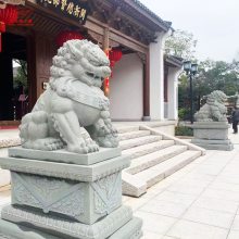 石材石雕老狮子寺庙古建门口北京狮花岗岩动物大门石狮