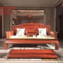 卧室家具大床红木大床三件图片刺猬紫檀古典大床款式格