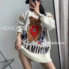 服装店毛衣 实体店面卖毛衣 品质好的加厚款 圆领女式针织毛衣 百搭韩版