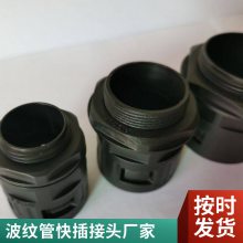 塑料波纹管接头直插式m制pg配件rqg快速接管m12外接连接件