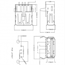 USB 2.0ĸ 90Ȳ 4PƬ Aĸ   LCP͸ 