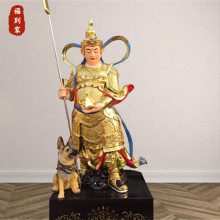 1.8米二郎神杨戬神像 寺院供奉树脂佛像 二郎真君哮天犬天神像