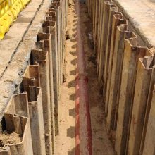 12米钢板桩施工价格 钢板桩租赁费用 临时钢板桩支护施工