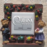 歐式復(fù)古田園開(kāi)關(guān)套墻貼韓國(guó)家居裝飾貼插座貼樹(shù)脂玫瑰開(kāi)關(guān)貼