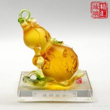 琉璃葫芦工艺品 福禄双全摆件，广州琉璃礼品 保险公司答谢客户礼品 周年礼品 开门红礼品