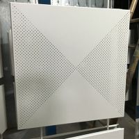供应铝天花吊顶 600X600铝扣板 对角穿孔铝扣板