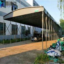 苏州昆山市可移动户外仓库活动雨棚布安装细节