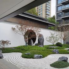 白色砾石现代景观中起到哪些效果？