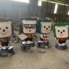 汕尾来图定制玻璃钢卡通公仔雕塑 恒创雕塑厂家直供