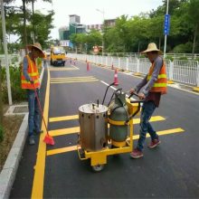 深圳西乡沥青停车场画线 共享单车停车位划线 人行道热熔画线