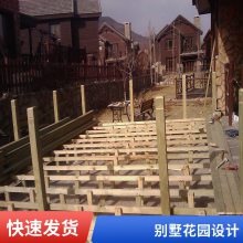 塑木地板 户外庭院公园栈道防腐木地板铺设工程