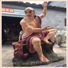 十八罗汉佛像 彩绘十八罗汉厂家 正圆玻璃钢佛像雕塑厂家
