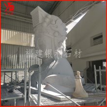石雕妈祖花岗岩石材雕刻神像天上圣母天妃娘妈福建工厂定制安装